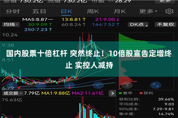 国内股票十倍杠杆 突然终止！10倍股宣告定增终止 实控人减持